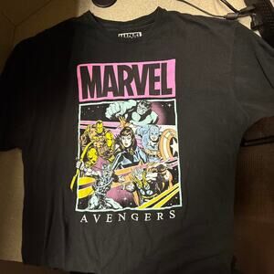 Marvel black avengers t shirt size